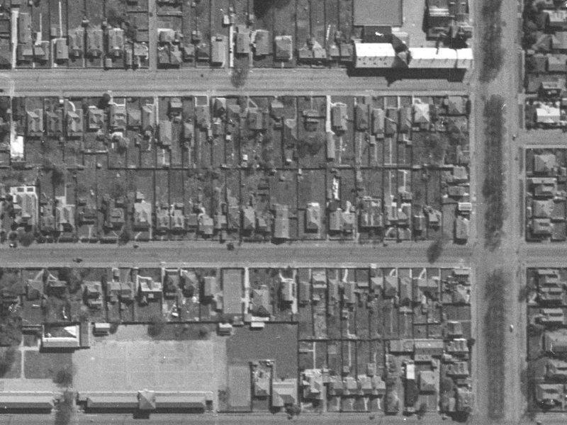 295 Armagh Street from the air, 1940-1944