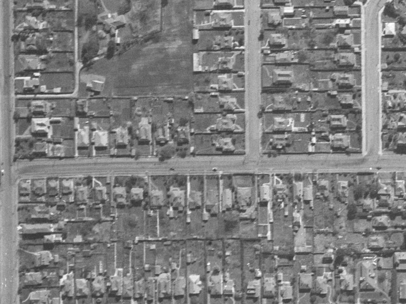 451 Armagh Street from the air, 1940-1944