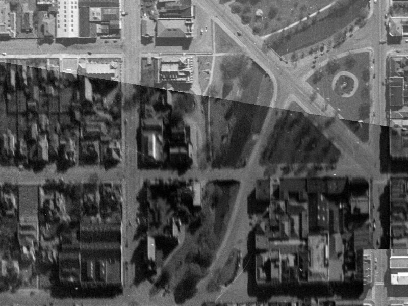 85M Armagh Street from the air, 1940-1944