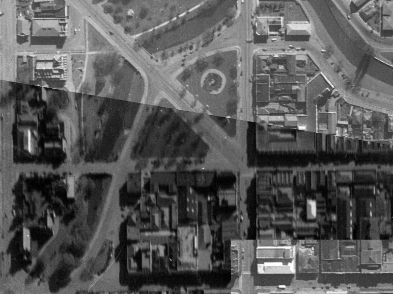 104 Armagh Street from the air, 1940-1944