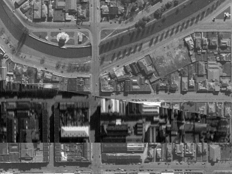 159 Armagh Street from the air, 1940-1944