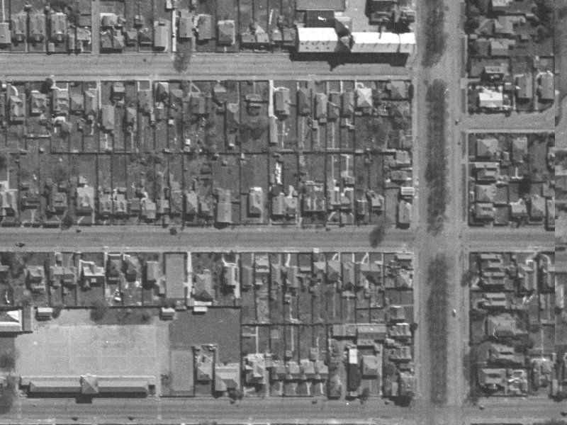 305 Armagh Street from the air, 1940-1944