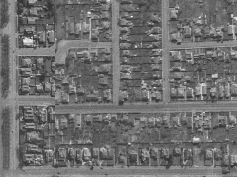353 Armagh Street from the air, 1940-1944