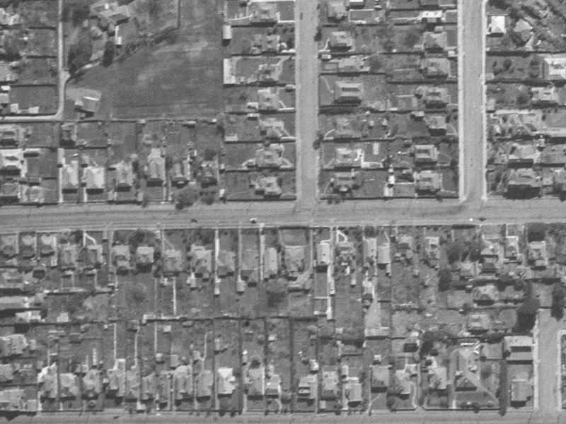 506 Armagh Street from the air, 1940-1944