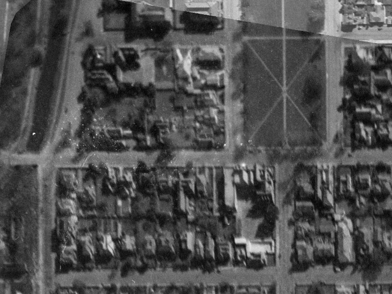 17-25 Armagh Street from the air, 1940-1944