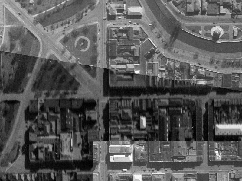 93 Armagh Street from the air, 1940-1944