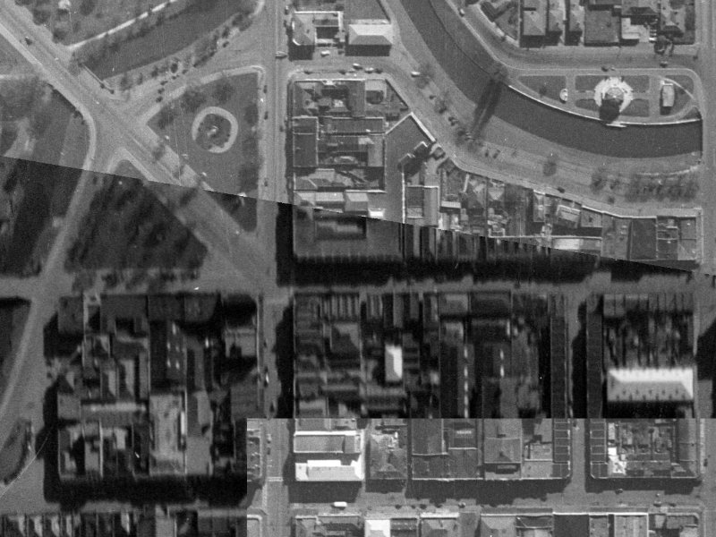 97 Armagh Street from the air, 1940-1944