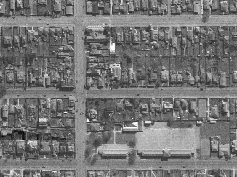 263 Armagh Street from the air, 1940-1944