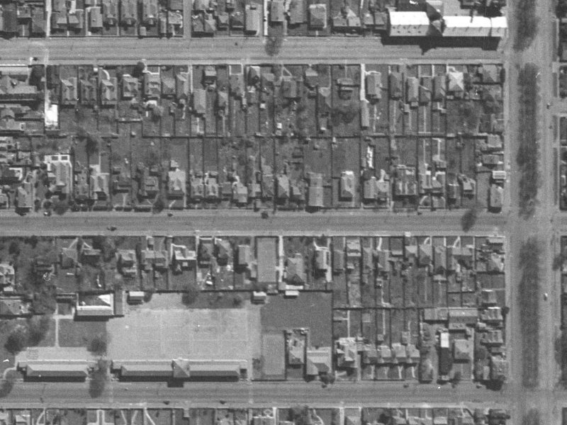 328 Armagh Street from the air, 1940-1944