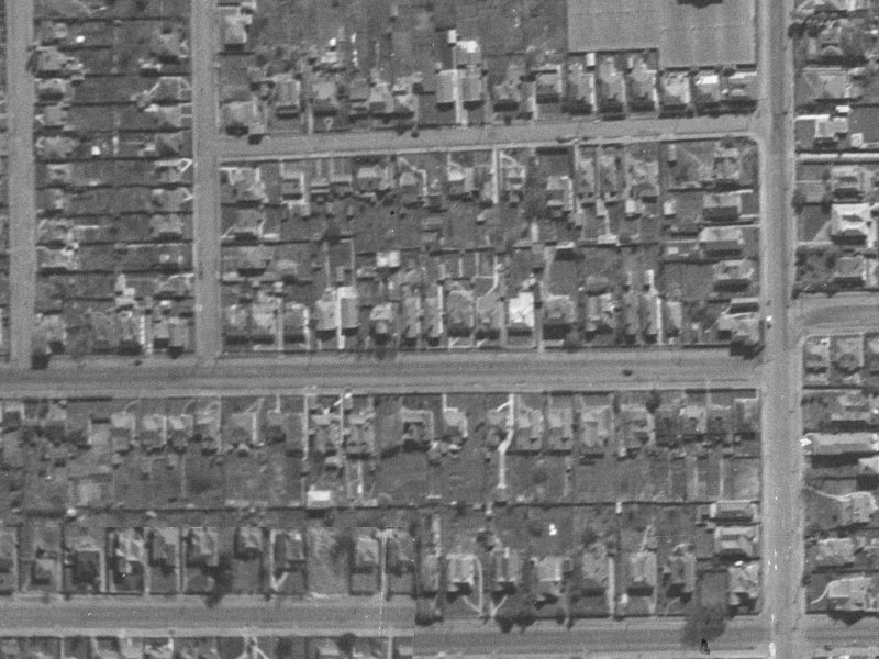 387 Armagh Street from the air, 1940-1944
