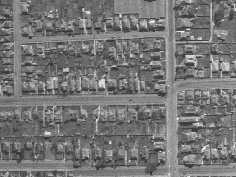 399 Armagh Street from the air, 1940-1944