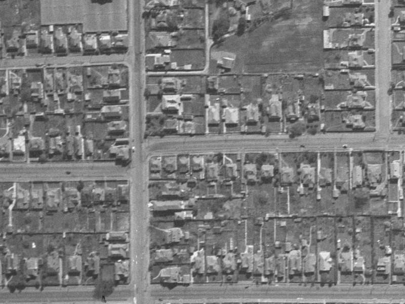 472 Armagh Street from the air, 1940-1944