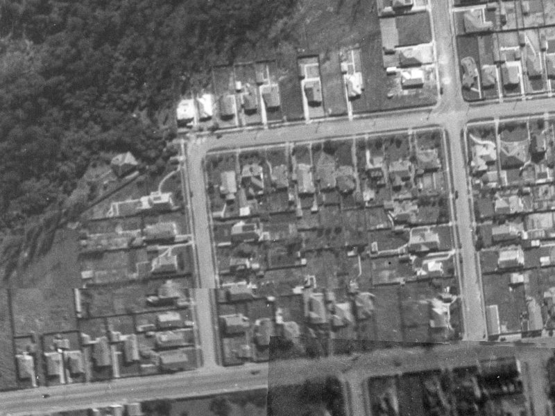 33A Rata Street from the air, 1940-1944
