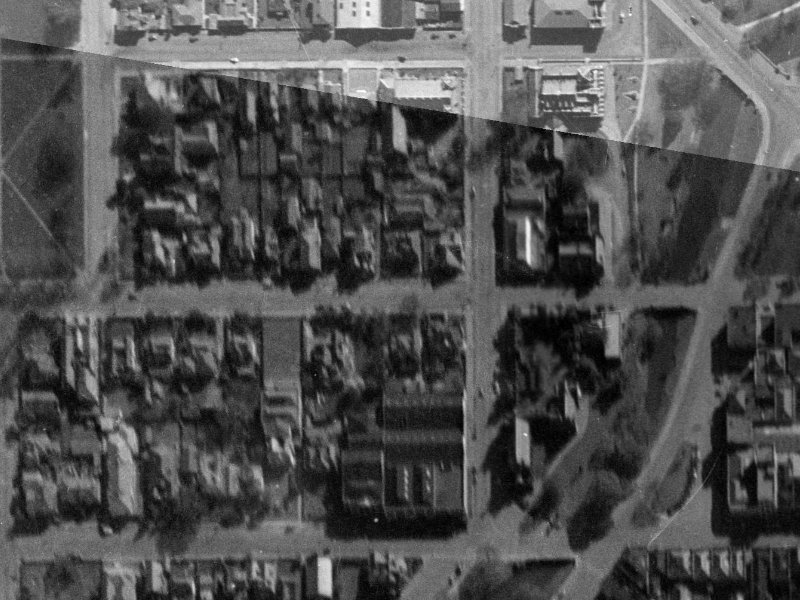 71 Armagh Street from the air, 1940-1944