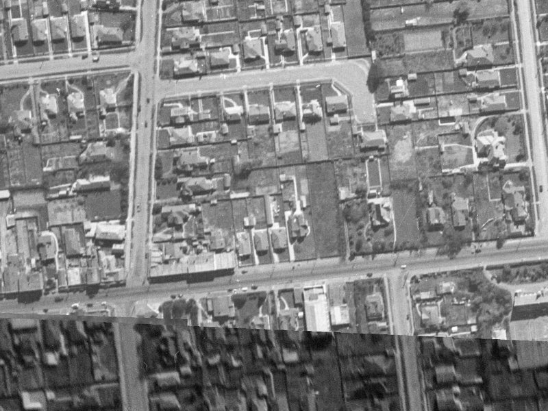 6B Bradshaw Terrace from the air, 1940-1944