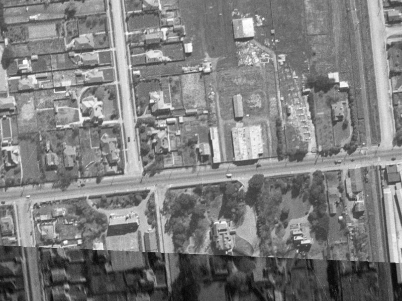 52 Riccarton Road from the air, 1940-1944