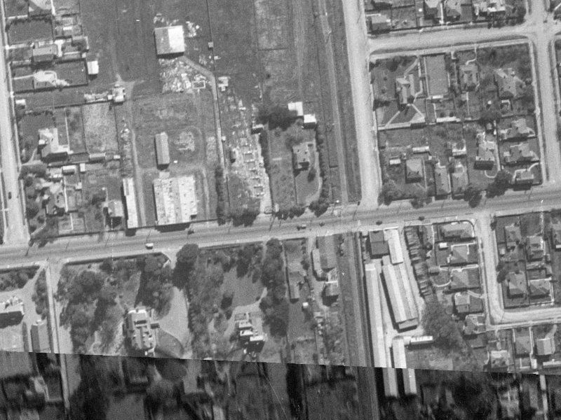 32 Riccarton Road from the air, 1940-1944