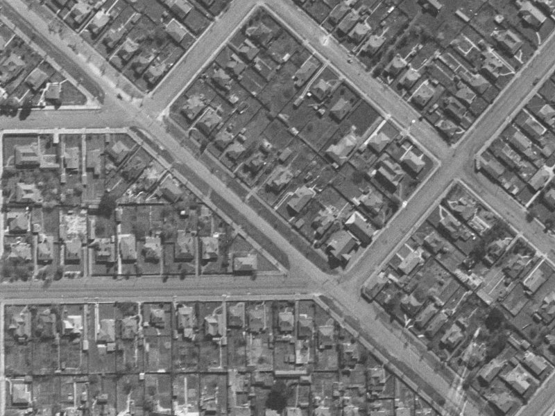 121A Linwood Avenue from the air, 1940-1944