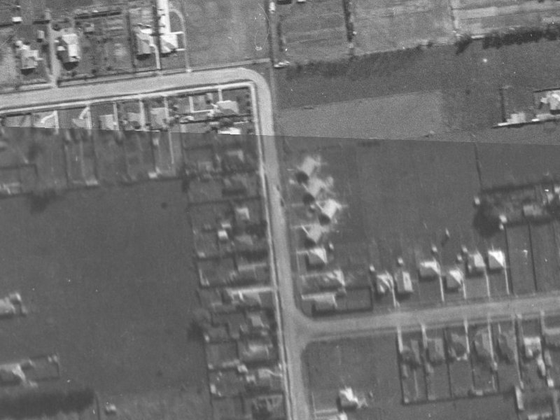 28A Newnham Terrace from the air, 1940-1944