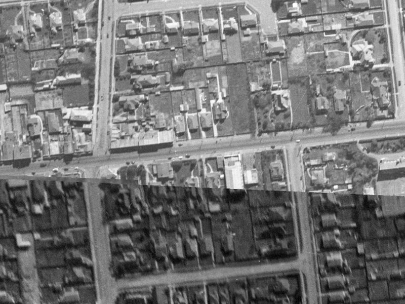 78 Riccarton Road from the air, 1940-1944