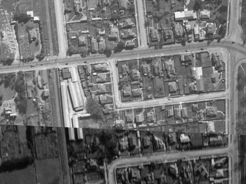 22 Bartlett Street from the air, 1940-1944