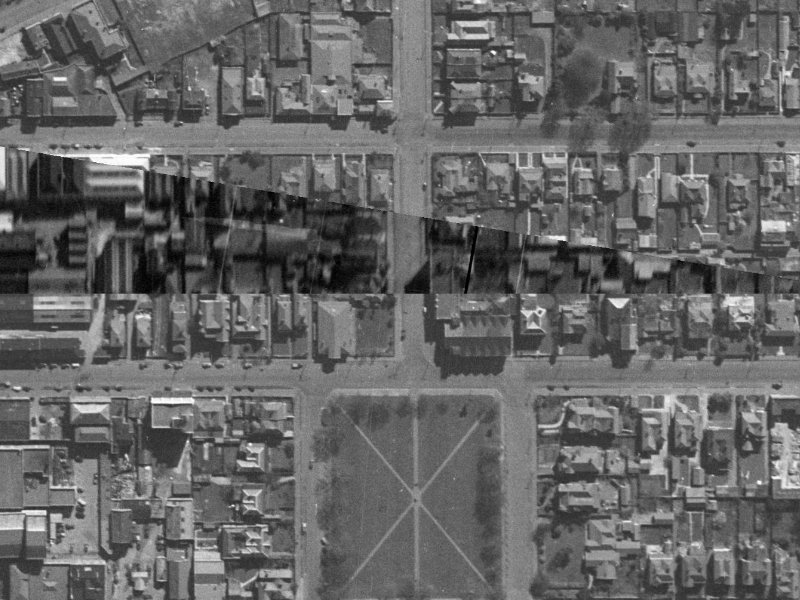 271 Madras Street from the air, 1940-1944
