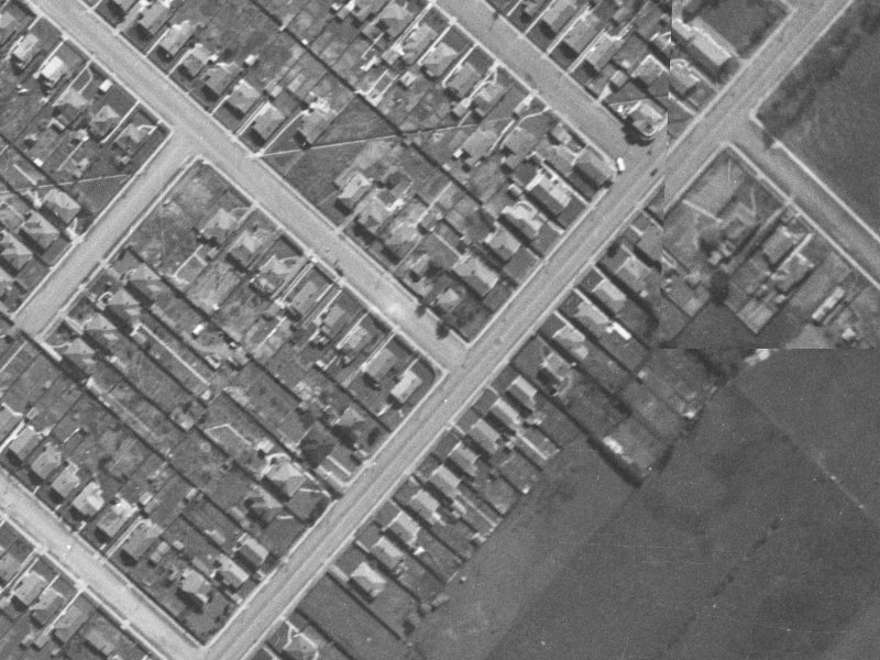 87 Wyon Street from the air, 1940-1944