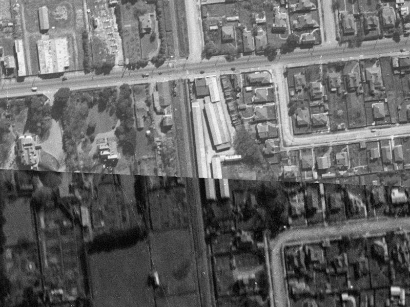 23 Bartlett Street from the air, 1940-1944