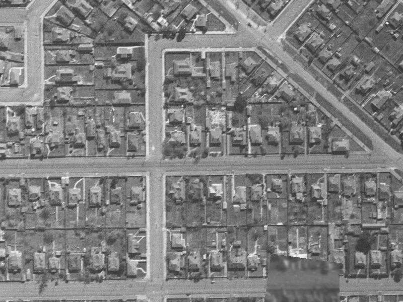 557 Gloucester Street from the air, 1940-1944
