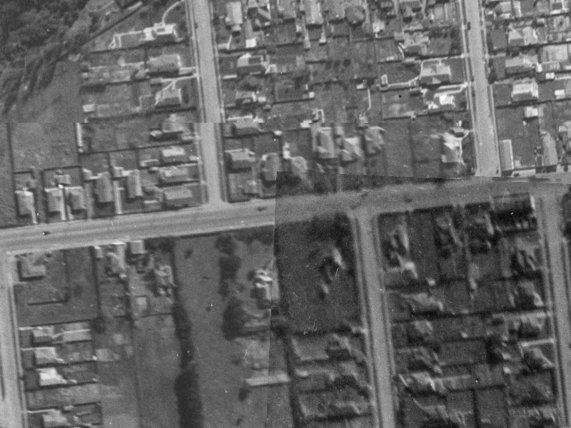 128 Riccarton Road from the air, 1940-1944