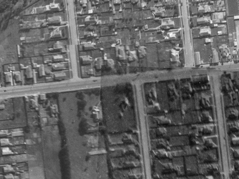 127 Riccarton Road from the air, 1940-1944