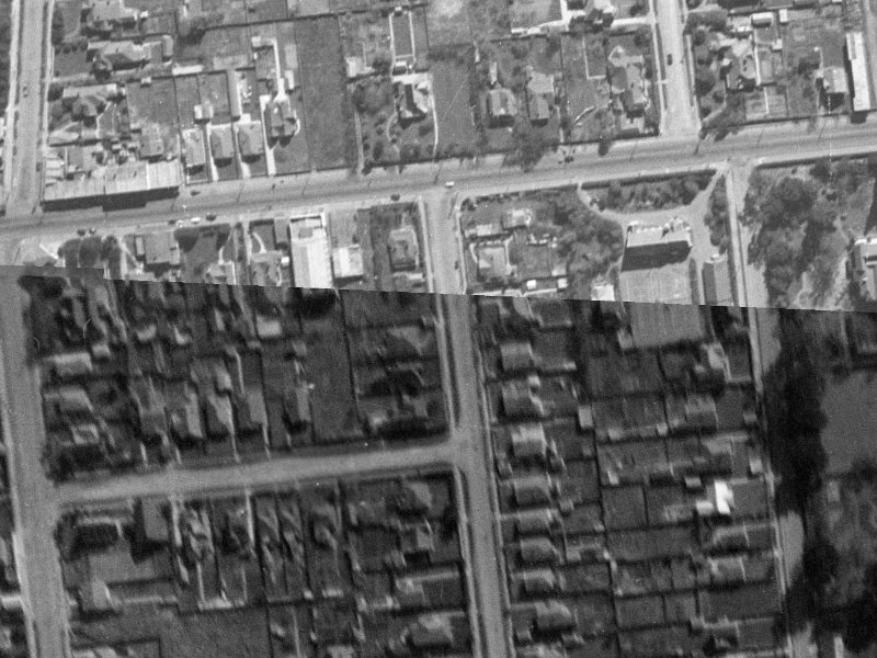 91 Picton Avenue from the air, 1940-1944