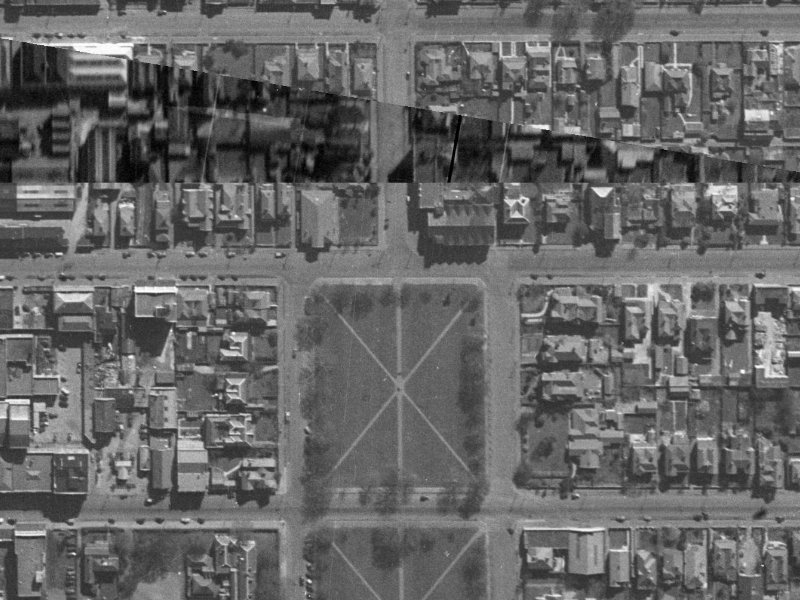 Madras Street from the air, 1940-1944