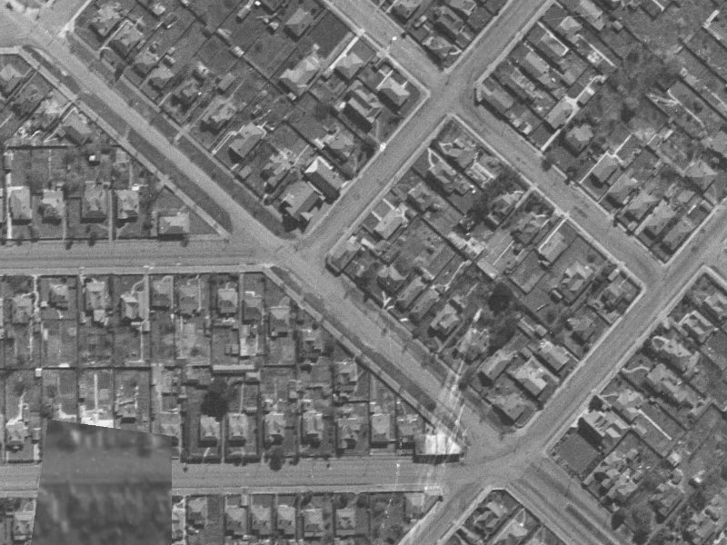 139 Linwood Avenue from the air, 1940-1944