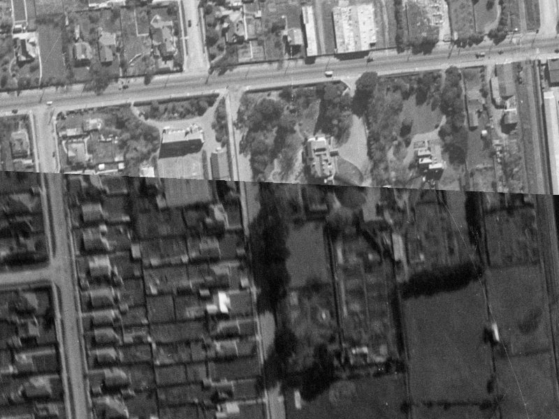 104 Mandeville Street from the air, 1940-1944