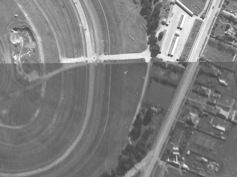 Racecourse Road from the air, 1940-1944