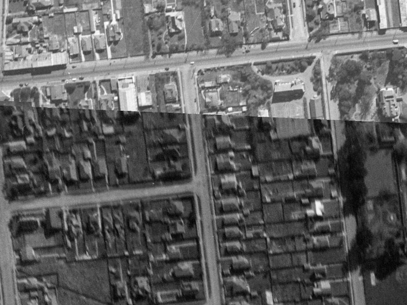 104 Picton Avenue from the air, 1940-1944