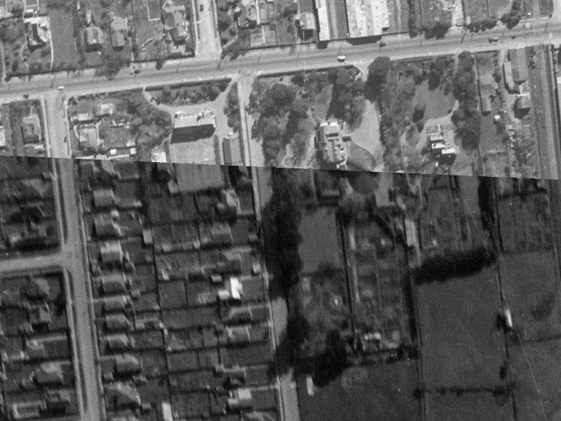 100 Mandeville Street from the air, 1940-1944
