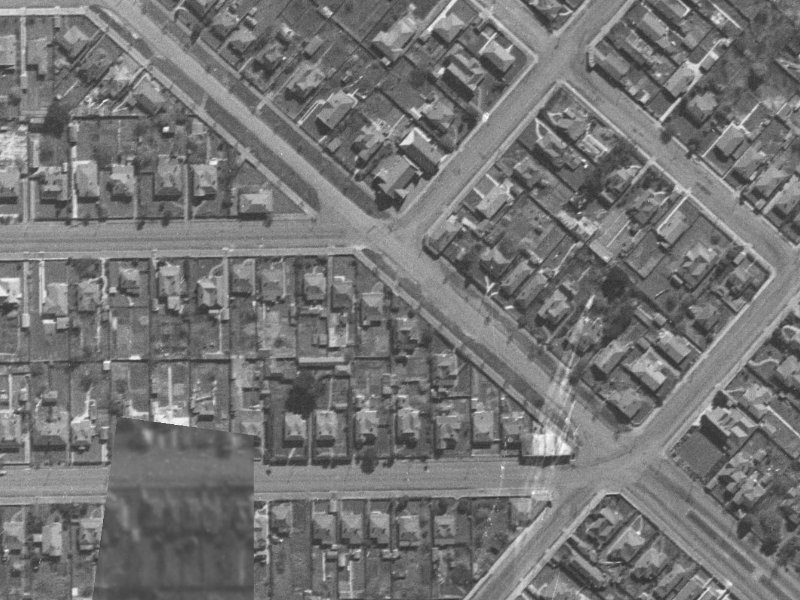 140B Linwood Avenue from the air, 1940-1944