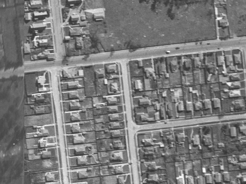 183 Riccarton Road from the air, 1940-1944