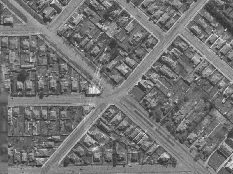 Linwood Avenue from the air, 1940-1944
