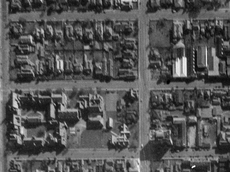28-40 Worcester Boulevard from the air, 1940-1944