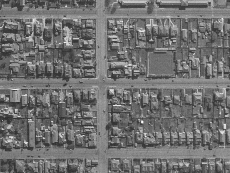 214 Worcester Street from the air, 1940-1944