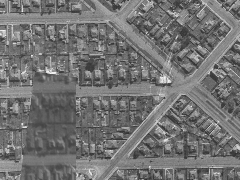 552 Worcester Street from the air, 1940-1944