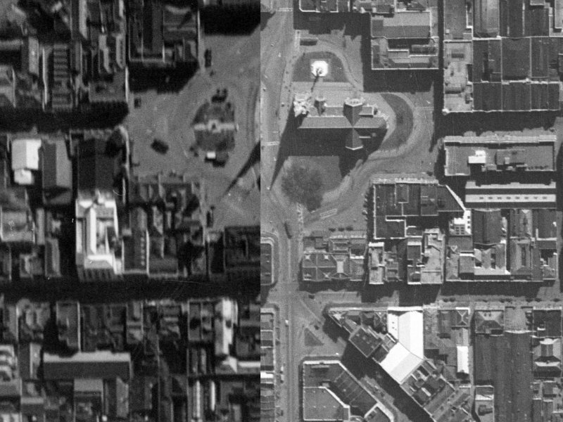 Colombo Street from the air, 1940-1944
