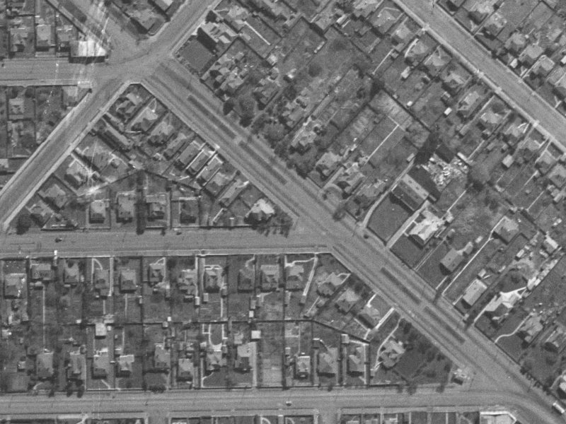 617 Hereford Street from the air, 1940-1944
