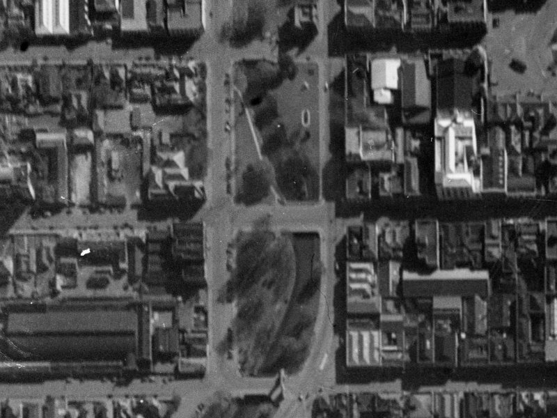 71-75 Hereford Street from the air, 1940-1944