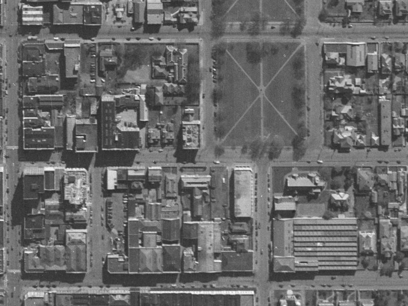 3/214 Hereford Street from the air, 1940-1944