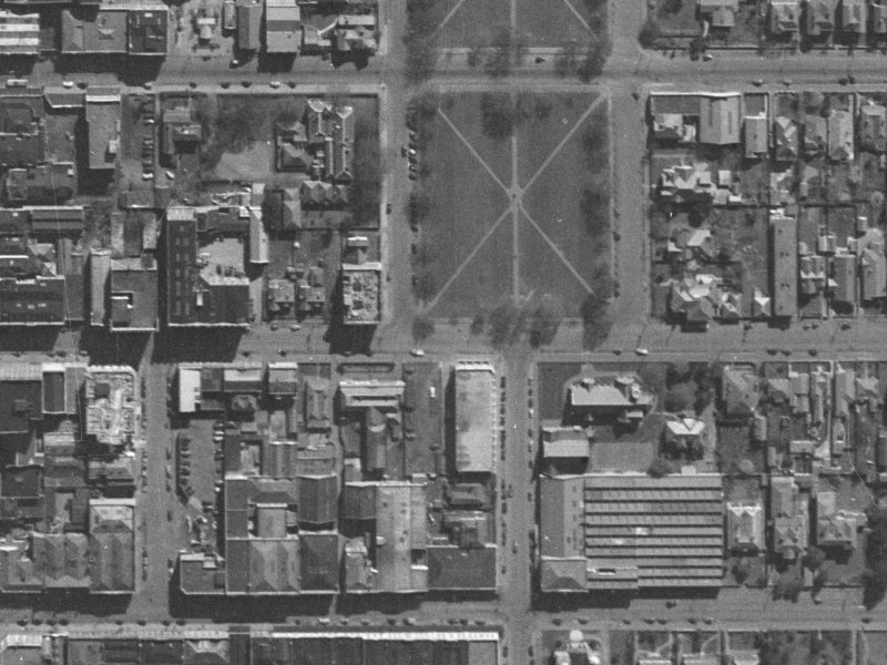 214 Hereford Street from the air, 1940-1944