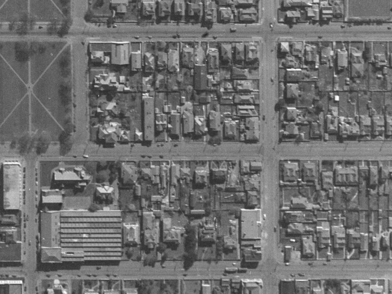 243 Hereford Street from the air, 1940-1944